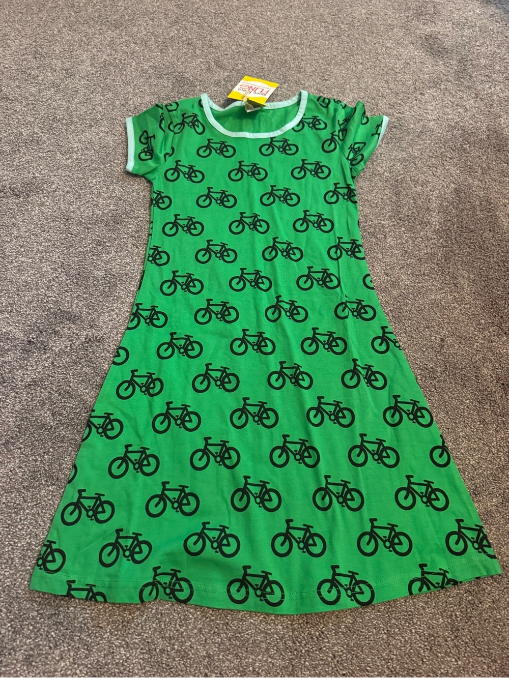 DUNS More Than A Fling Green Bicycle Dress Sz 122-128cm
